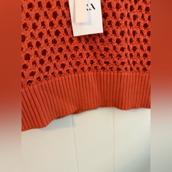 LNA - MAVI OPEN KNIT TANK - SUMMER CORAL, Size - Picture 8 of 13